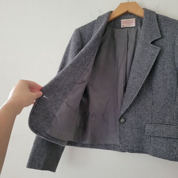 Pendleton Woollen Mills Gray Wool Blazer Jacket 12 - Picture 3 of 9